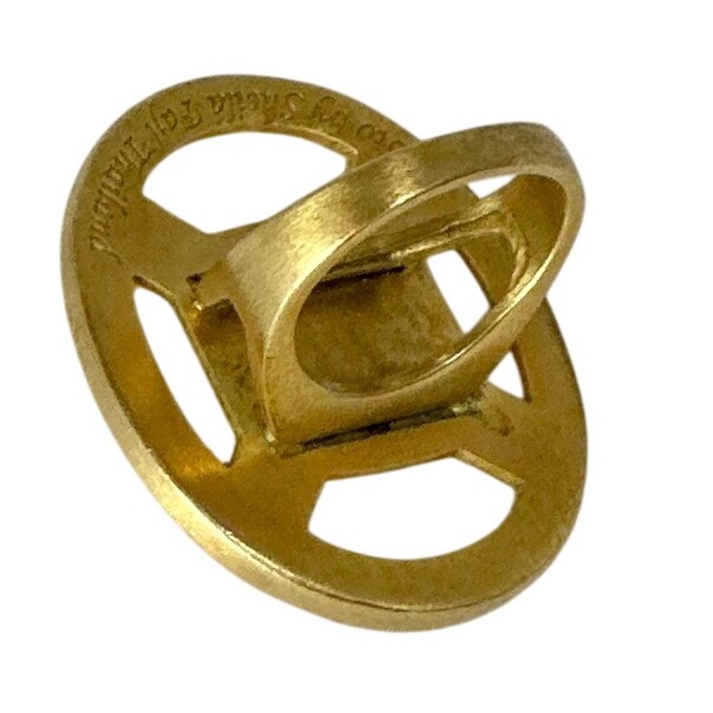 Glow by Sheila Fajl  Gold Gecko‎ Lizard White Cabochon Oval Ring- Size 8 - Picture 4 of 5